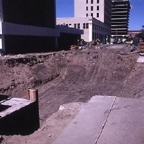 Views of the Holiday Inn Hotel downtown under construction at 4th and 5th Streets on K Street