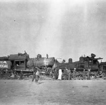 Locomotive wreckage