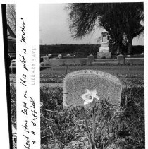 View of the Kilgore Cemetery with the only lead stone left on this plot that reads "Mother"