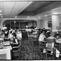 Interior view of Weinstock's new basement cafe at Country Club Plaza