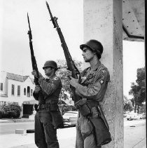 Two National Guard Soldiers on Watch