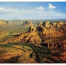 Postcard of Jerome, Arizona Aerial View of Oak Creek Canyon