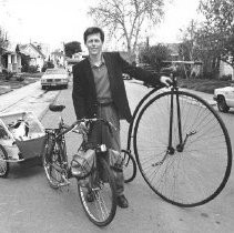 Unidentified Man with Bicycles