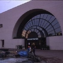 View of the construction site for Weinstock's Department Store on the K Street Mall or Downtown Plaza