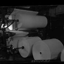 Newsprint Rolls on Press