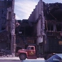 Views of redevelopment sites showing the demolition of buildings in the district. These view date from 1959 to 1963. Specific sites are not identified in this set of images