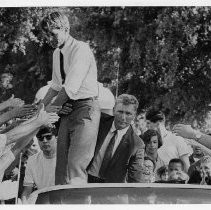 Senator Robert F. Kennedy (D-NY) campaigning for president in Sacramento