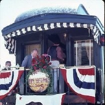 Old Sacramento historic district. View of the dedication for the California State Railroad Museum