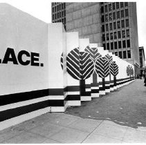 Portion of wall surrounding the Capital Place development