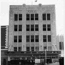 Front view of unoccupied former Kress store building