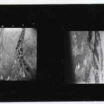 Proof photograph of two aerial images of Bolinas Bay