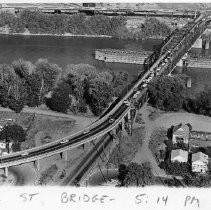 Traffic crossing I Street Bridge, between Sacramento and West Sacramento, taken at roughly 5:14 pm