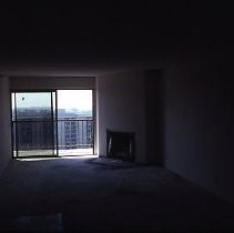 View showing the construction of the Bridgeway Towers apartment and condominiums at 500 N Street between 4th and 5th Streets and M and N Streets