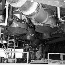 Alpha. View from rolling deck on Test Stand 2B on 3 July 1962 showing diffuser installation