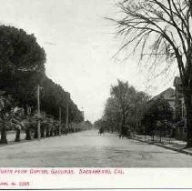 N Street north from Capitol grounds, Sacramento, California