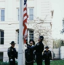 Flag lowering in honor of Sacramento Mayor Joe Serna