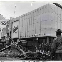 Removing street car track