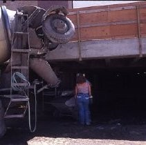 View of the construction site for Weinstock's Department Store on the K Street Mall or Downtown Plaza