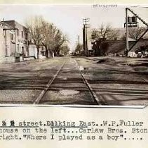 R street rail line at 10th street