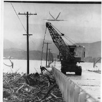 Crane Clears Flood Debris