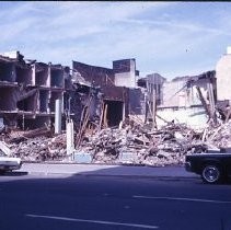 Views of redevelopment sites showing the demolition of buildings in the district. These view date from 1959 to 1963. Specific sites are not identified in this set of images