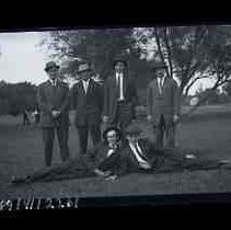 Six young men posed in Southside Park