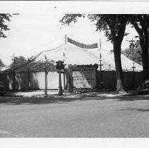 Exterior view of the Music Circus tent at 1419 H Street circa 1950