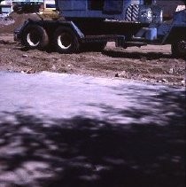 Demolition site at K and L, 12th and 13th Streets for the new Hyatt Hotel in 1984. A State of California building and a public parking lot occupied the site