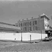 Street scene in Old Sacramento during redevelopment