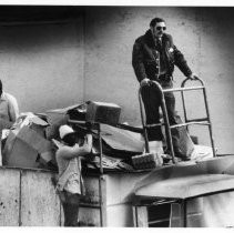 Correctional Officer on Recycling Truck