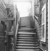 Wooden Stairs Between Buildings