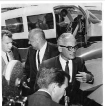 Senator Barry Goldwater (R - AZ), campaigning for the Republican nomination for president in Sacramento