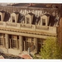 View of the top two floors of the old Senator Theatre being renovated for office space in 1983