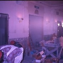 View of the Traveler's Hotel interior during rehabilitation