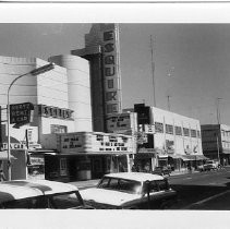 Exterior view of the Esquire Theatre at 13th and K Street, northside