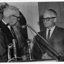 Senator Barry Goldwater (R - AZ) with unidentified man