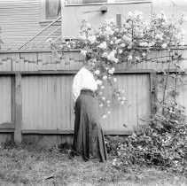 Woman posing outdoors