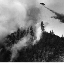 Plane Drops Fire Retardant