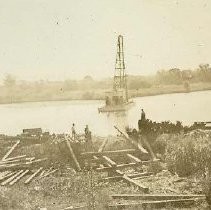 Snodgrass Slough Bridge under construction