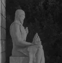 Statues at the California State Library & Courts building