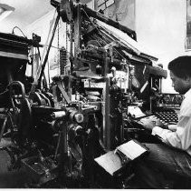 Linotype Operator at Folsom Prison