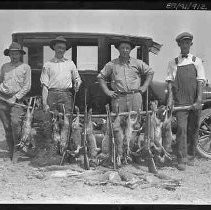 Men with dead game animals