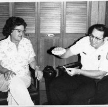 Unidentified male fireman and woman