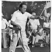 Bob Hope, the legendary comedian and movie and TV star, playing golf at Del Paso Country Club in Sacramento