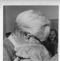 Mayor Richard Marriott embraces his mother Anna as he retires from city government