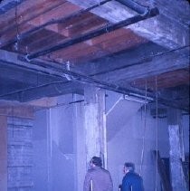 Interior view of the Traveler's Hotel during reconstruction