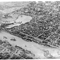 Copy of the 1870 Bird's Eye View of Sacramento