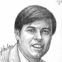 Drawing of Joseph Sobran by John Lopes