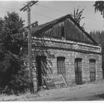 A derelict stone building