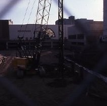 View of the construction for the Liberty House Department Store in the Downtown Plaza on K Street also known as the K Street Mall